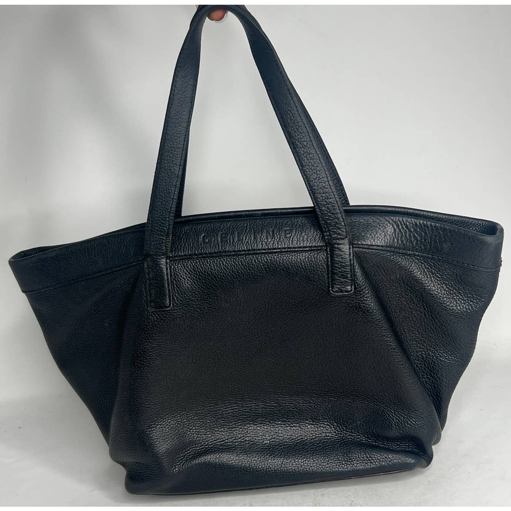 Celine Vintage Black Pebbled Leather Bag